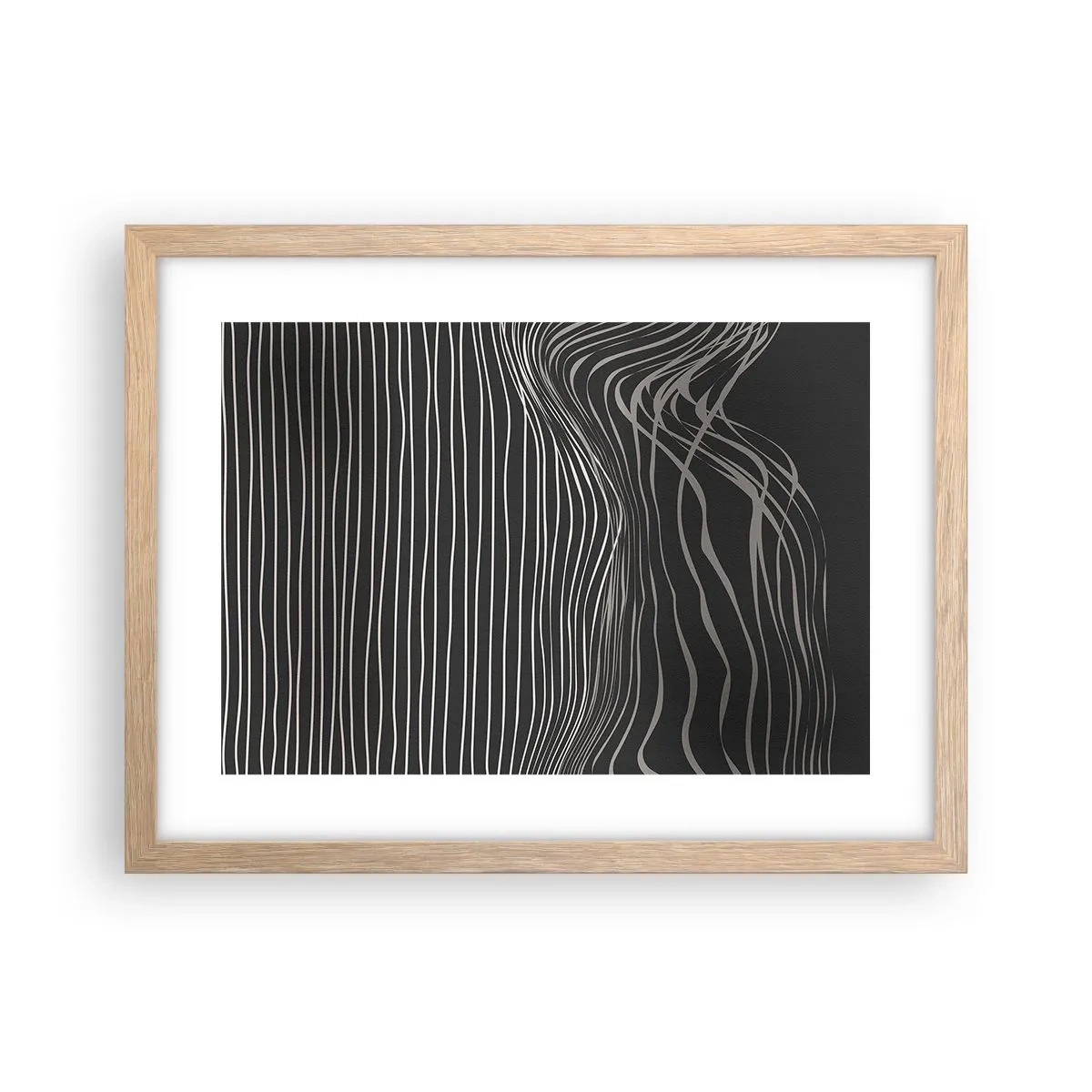 Poster in einem Rahmen aus heller Eiche - Rhythmus und Akzent - 40x30 cm