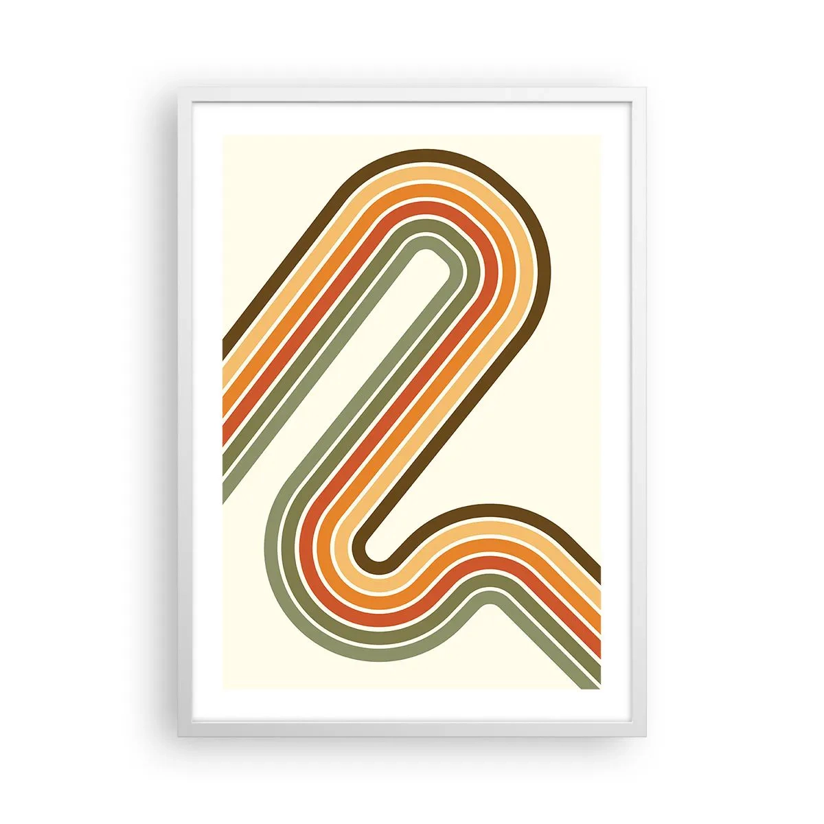 Poster in einem weißen Rahmen - Zickzack zum Ziel - 50x70 cm