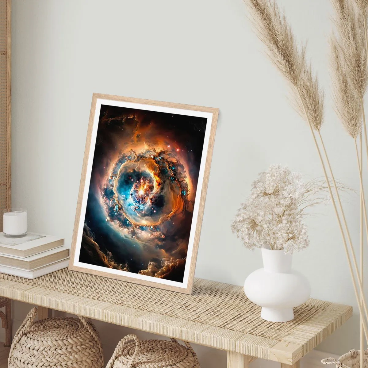 Poster in einem Rahmen aus heller Eiche - Anfang - 40x50 cm