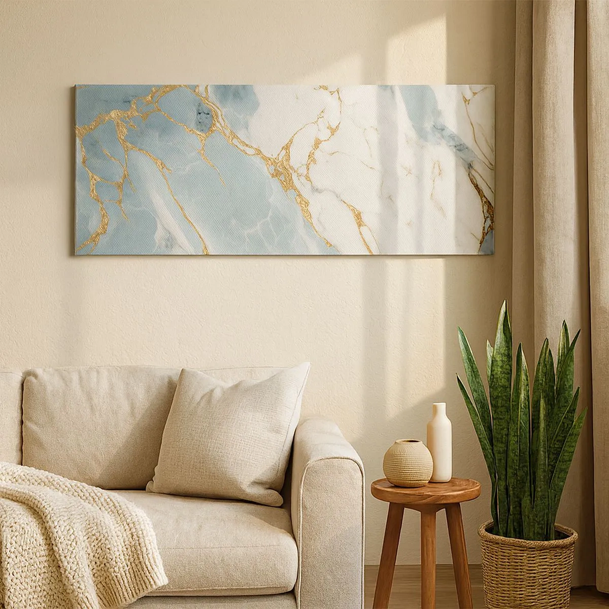 Bild auf Leinwand - Leinwandbild - Reichtum des Steins - 100x40 cm