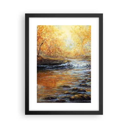 Poster in einem schwarzem Rahmen - Der goldene Strom - 30x40 cm