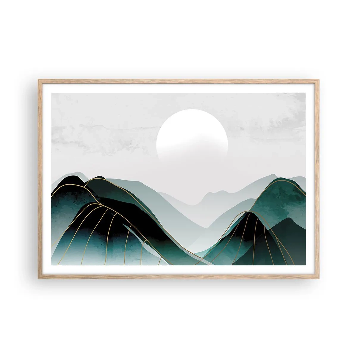 Poster in einem Rahmen aus heller Eiche - In voller Majestät - 100x70 cm