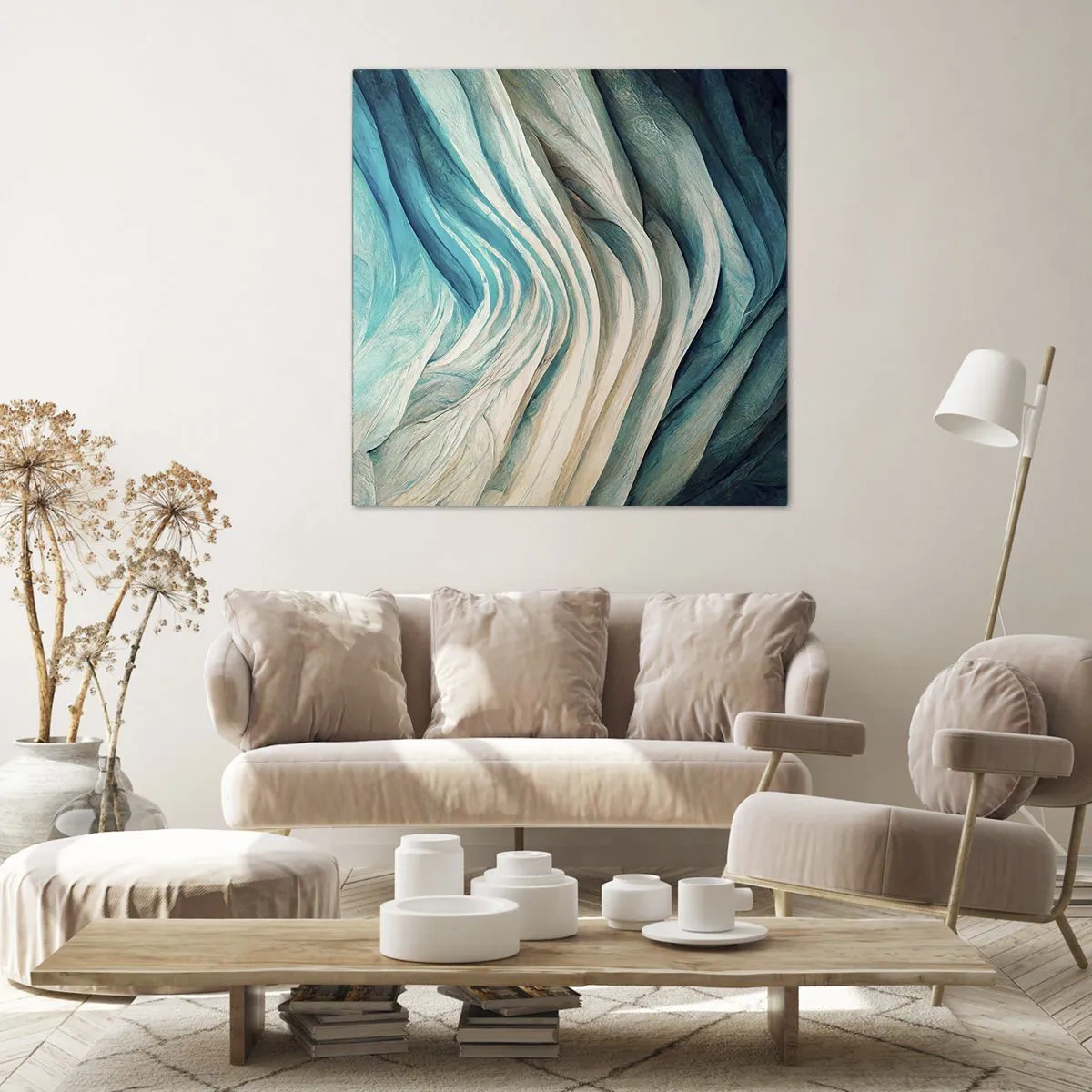 Bild auf Leinwand - Leinwandbild - Blaue Unersättlichkeit - 40x40 cm