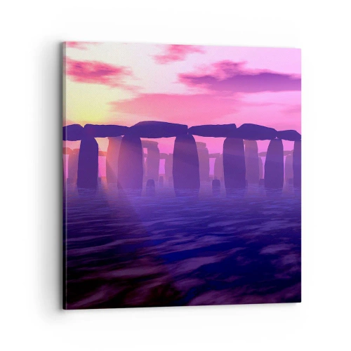 Bild auf Leinwand - Leinwandbild - Geheimnis im Morgengrauen im Nebel - 70x70 cm