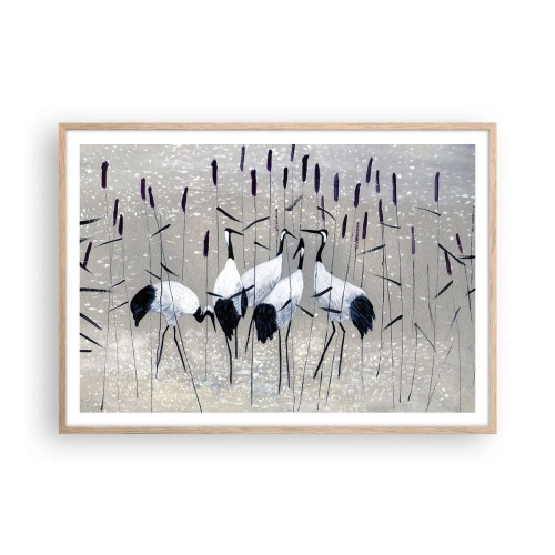 Poster in einem Rahmen aus heller Eiche - Unter ihren eigenen - 100x70 cm