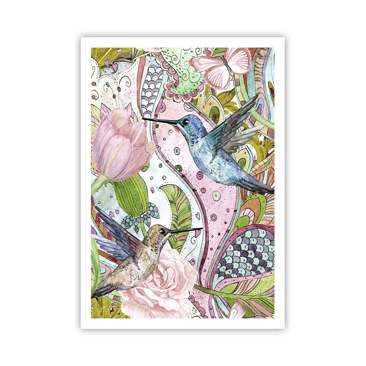 Poster - Verstrickt in Weinreben - 70x100 cm