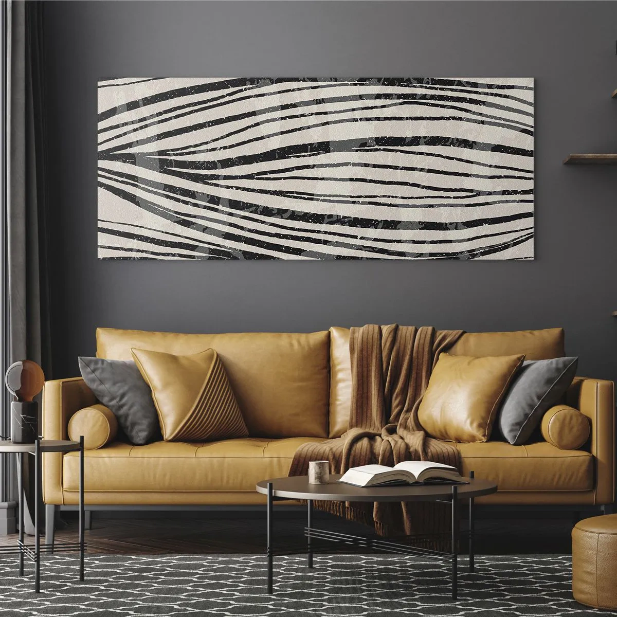 Glasbild - Bild auf glas - Linienpool - 100x40 cm