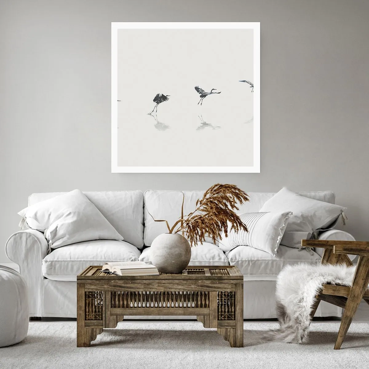 Poster - Vier einfache Schritte - 40x40 cm