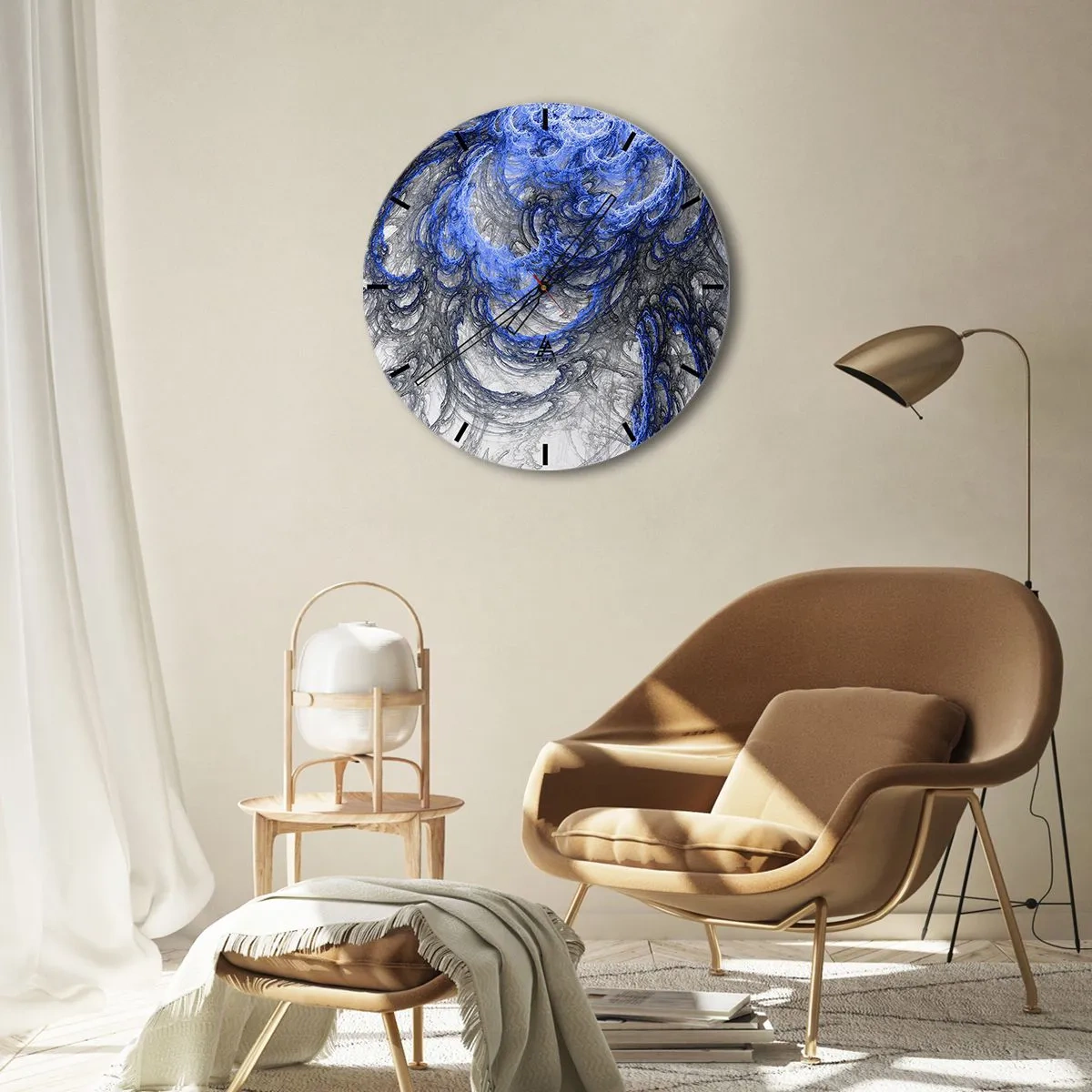 Wanduhr - Glasuhr - Die Geburt einer Welle - 30x30 cm