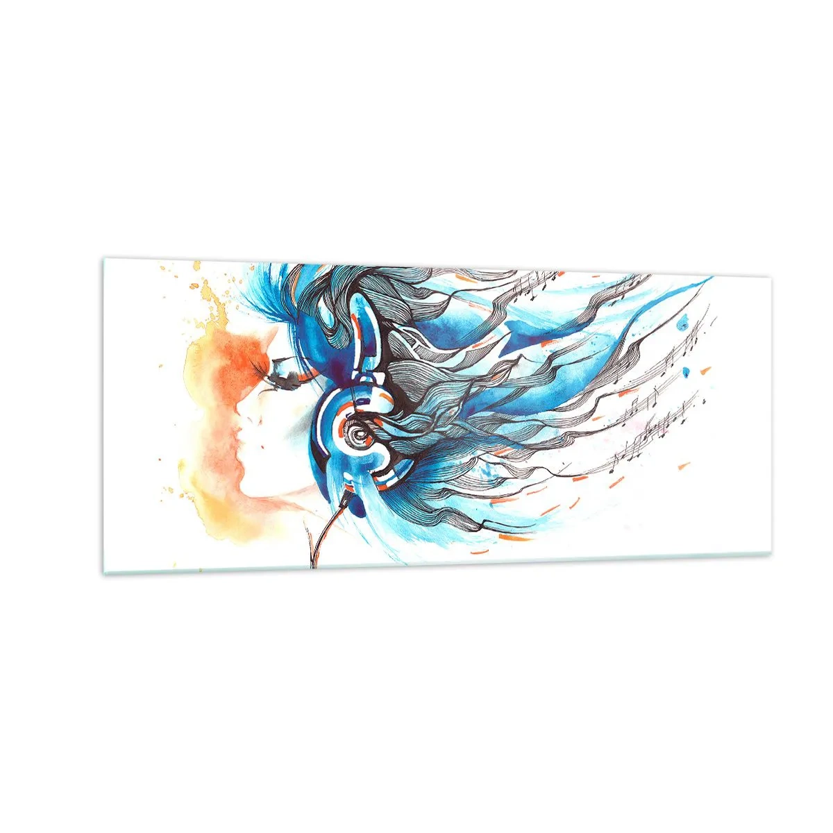 Glasbild - Bild auf glas - Lass die Musik spielen - 100x40 cm