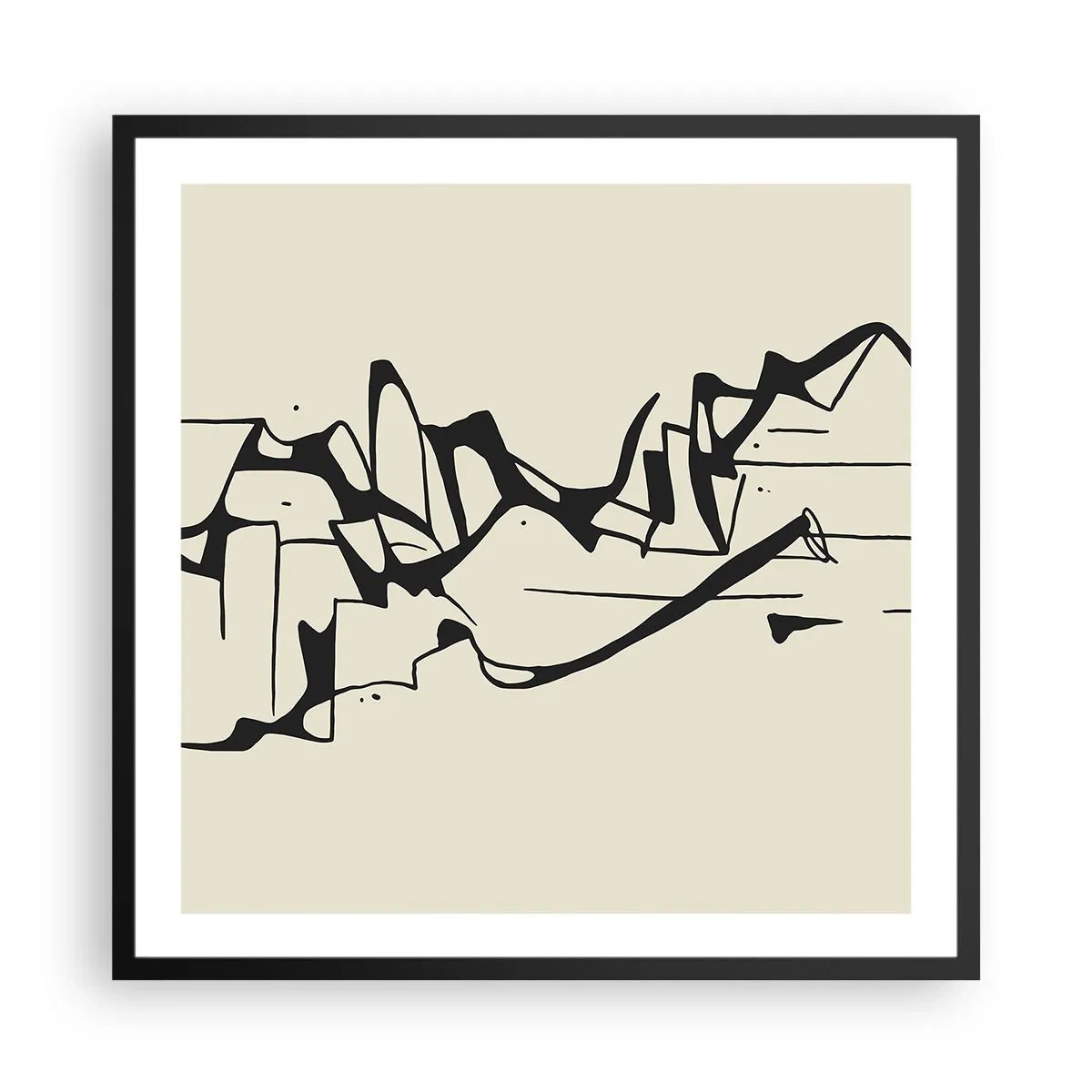 Poster in einem schwarzem Rahmen - Vielleicht eine Landschaft - 60x60 cm