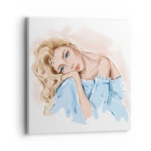 Bild auf Leinwand - Leinwandbild - Verträumt im Blau - 30x30 cm
