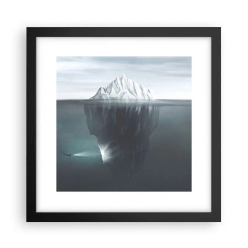 Poster in einem schwarzem Rahmen - Unterwassergeheimnis - 30x30 cm
