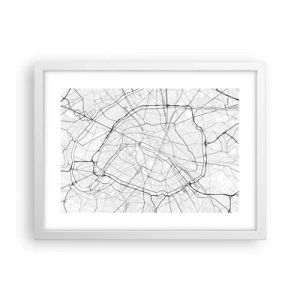 Poster in einem weißen Rahmen - Pariser Blume - 40x30 cm