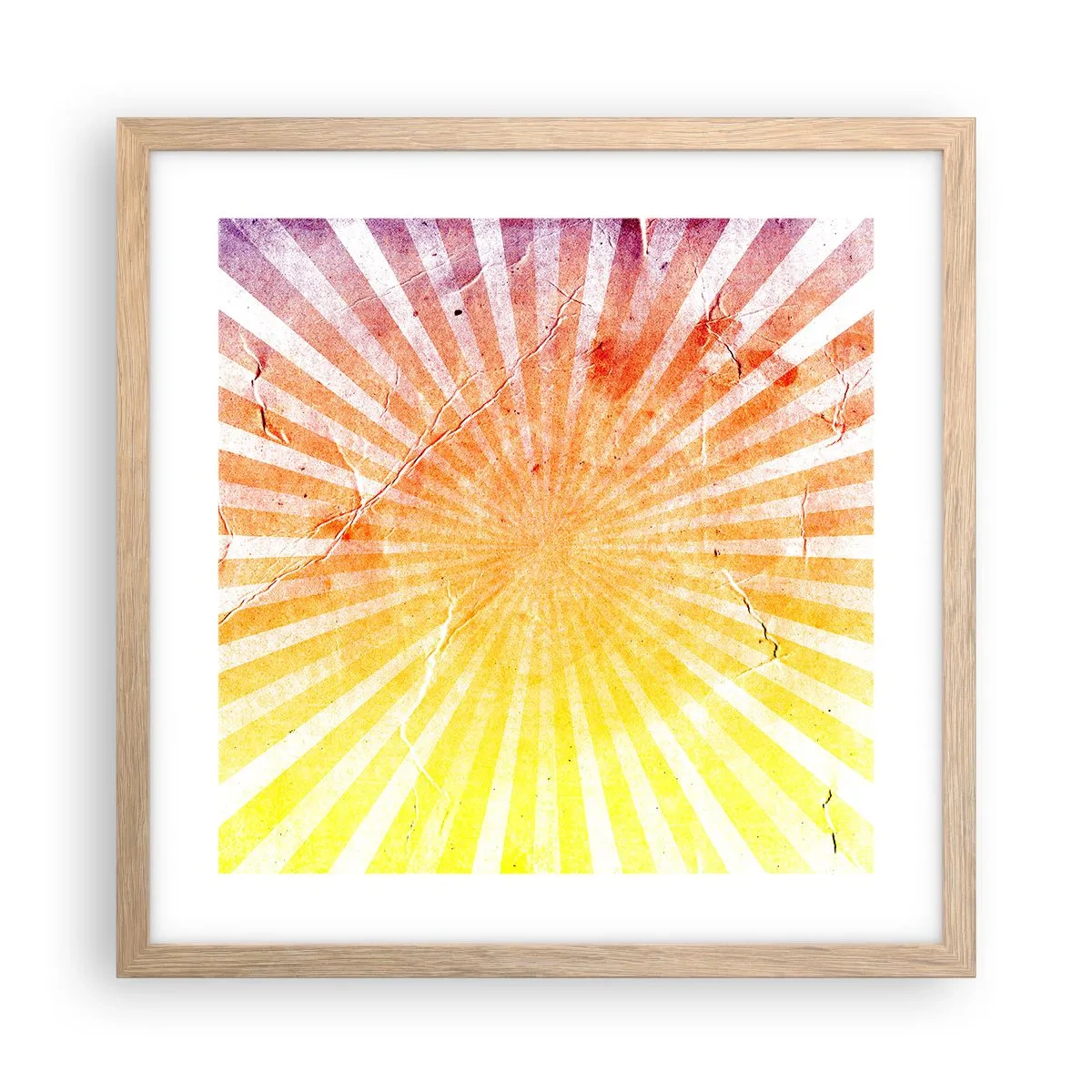 Poster in einem Rahmen aus heller Eiche - Sonnenaufgänge und Sonnenuntergänge - 40x40 cm