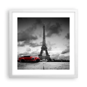 Poster in einem weißen Rahmen - Vor nicht allzu langer Zeit in Paris - 40x40 cm