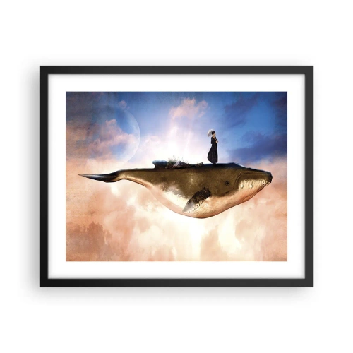 Poster in einem schwarzem Rahmen - Eine echte Reise - 50x40 cm