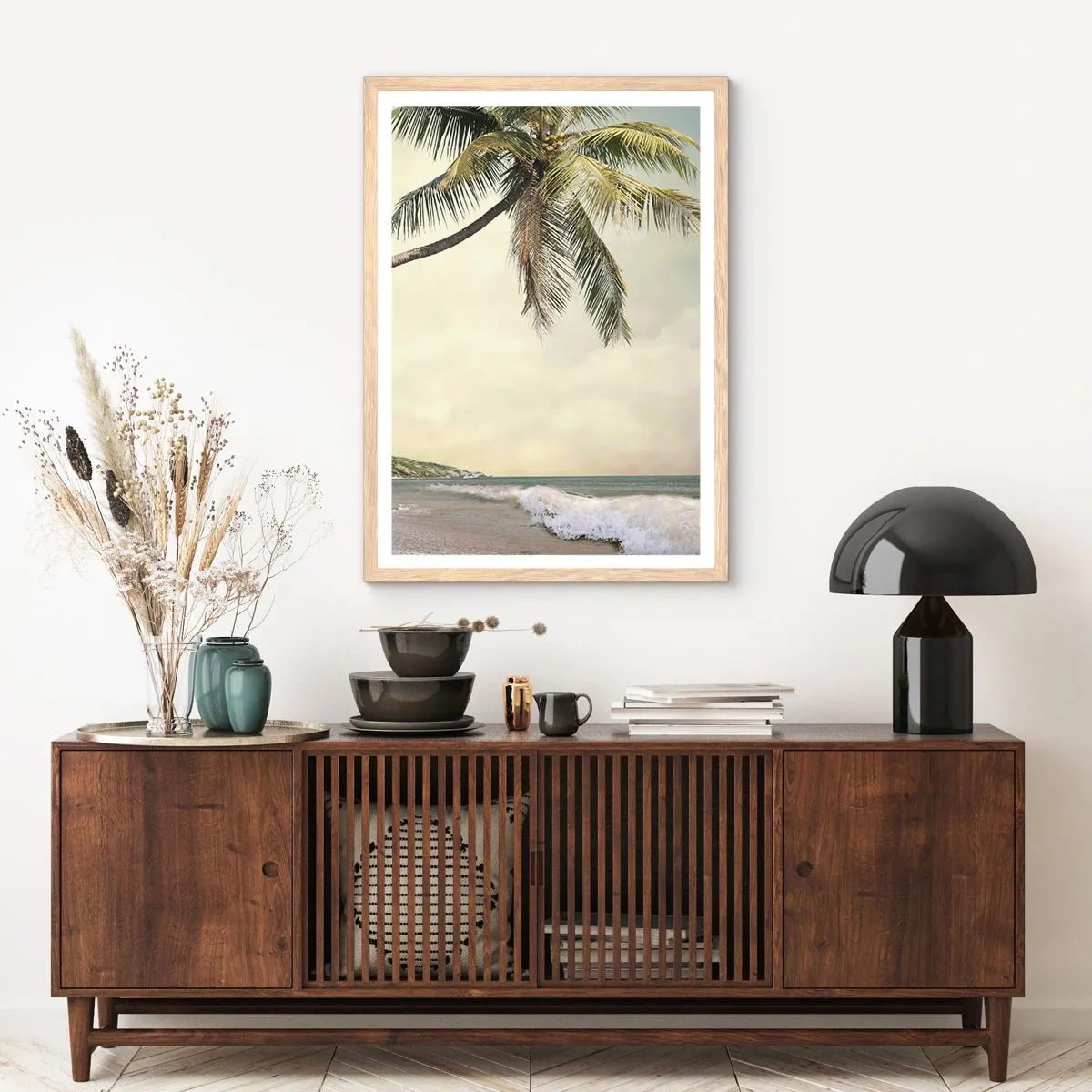 Poster in einem Rahmen aus heller Eiche - Tropischer Traum - 50x70 cm