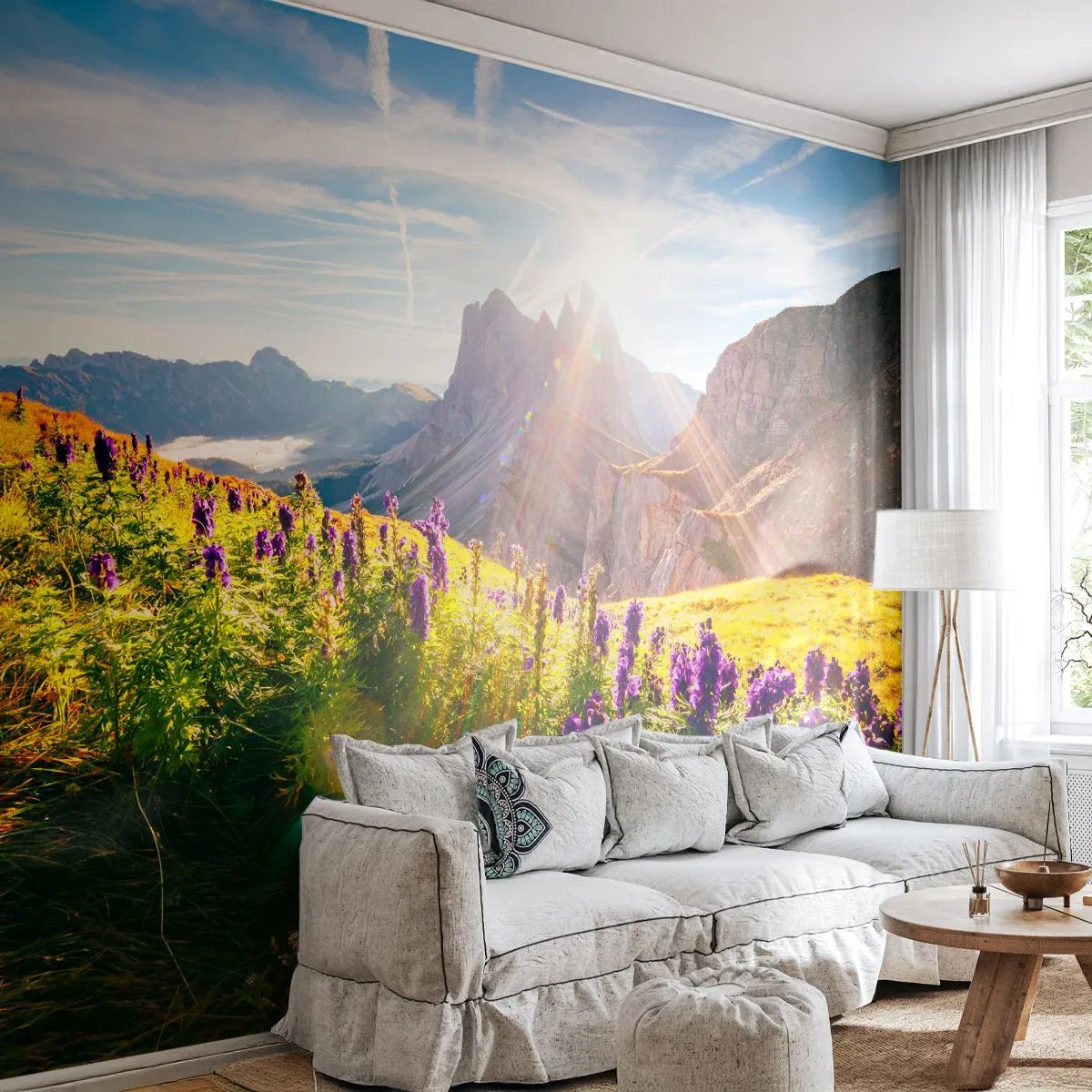 Fototapete Premium Sand - Das geheime Leben der Kräuter - Landschaft, Berge, Bergpfade - 100x70 cm
