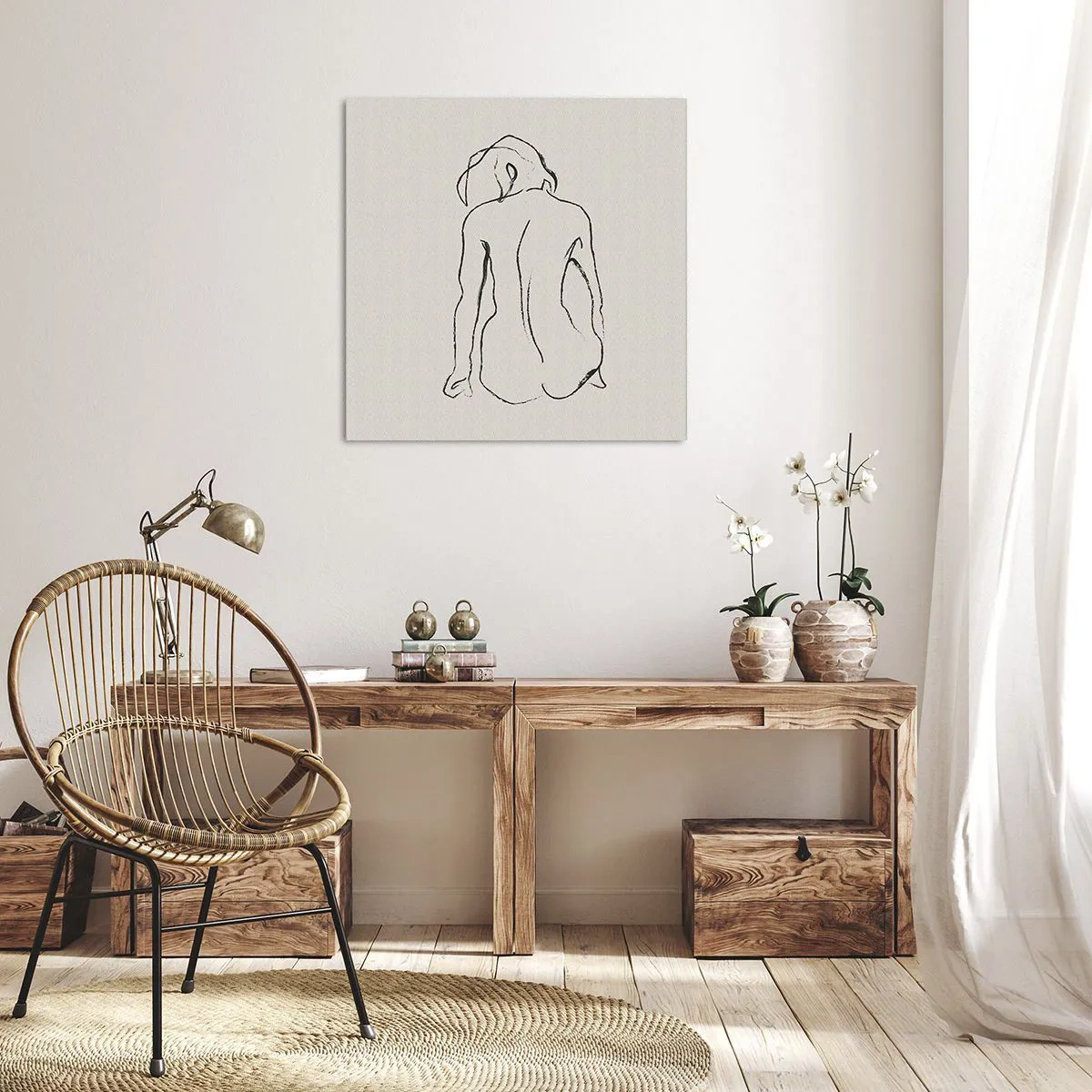 Bild auf Leinwand - Leinwandbild - Mädchenakt - 30x30 cm