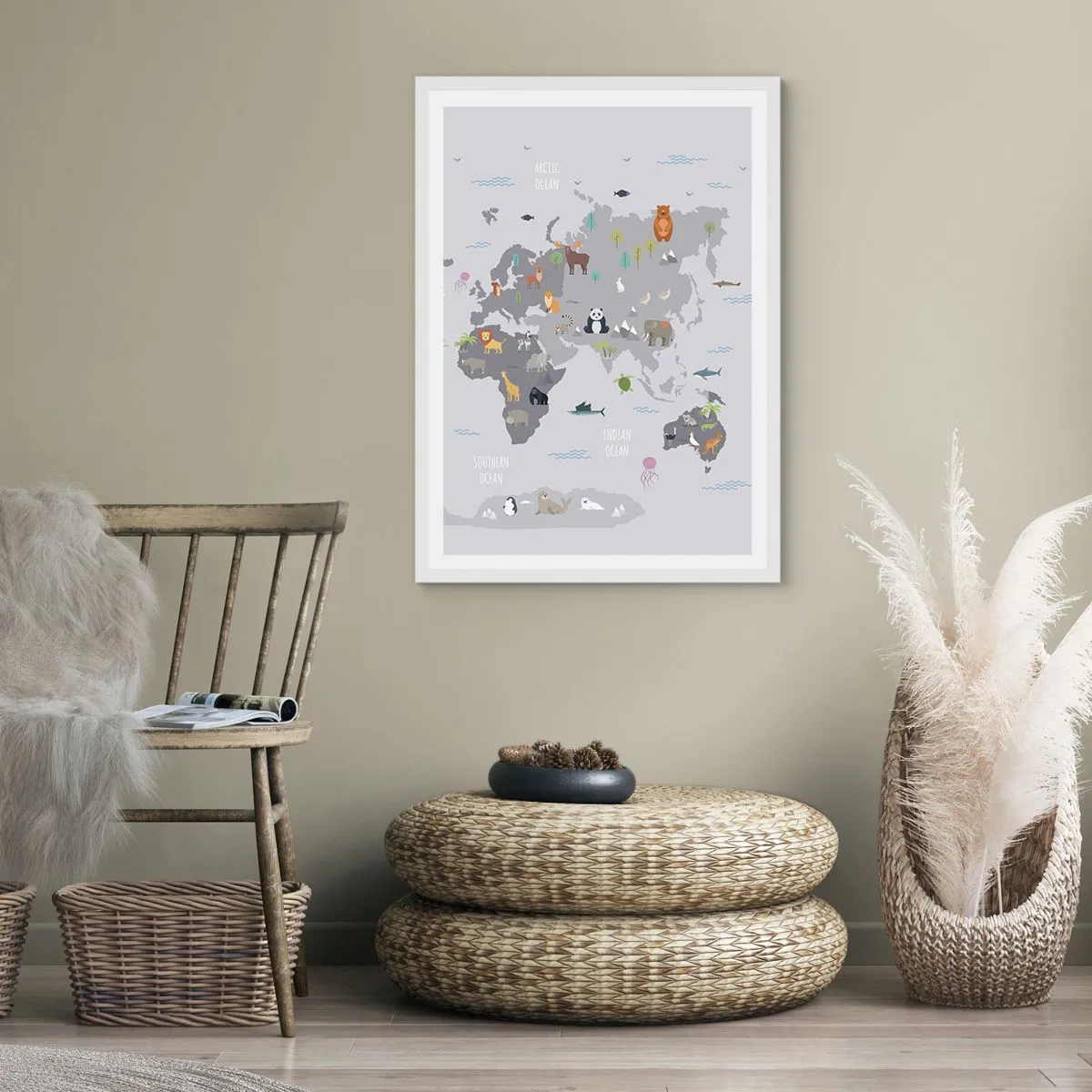 Poster in einem weißen Rahmen - Sag mir wo du herkommst ... - 61x91 cm