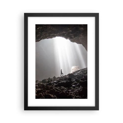 Poster in einem schwarzem Rahmen - Die leuchtende Grotte - 30x40 cm