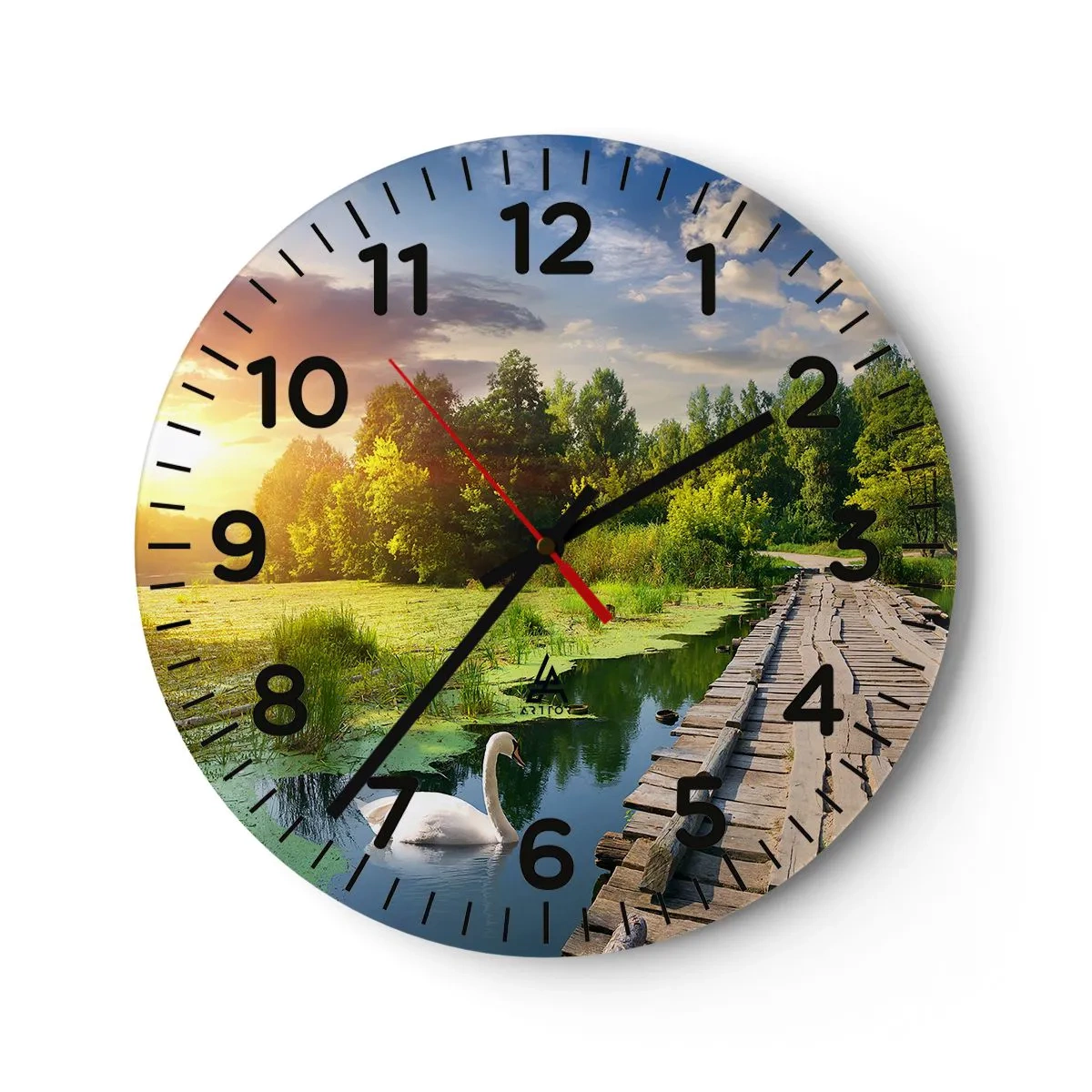 Wanduhr - Glasuhr - Sommer, Sommer überall - 40x40 cm