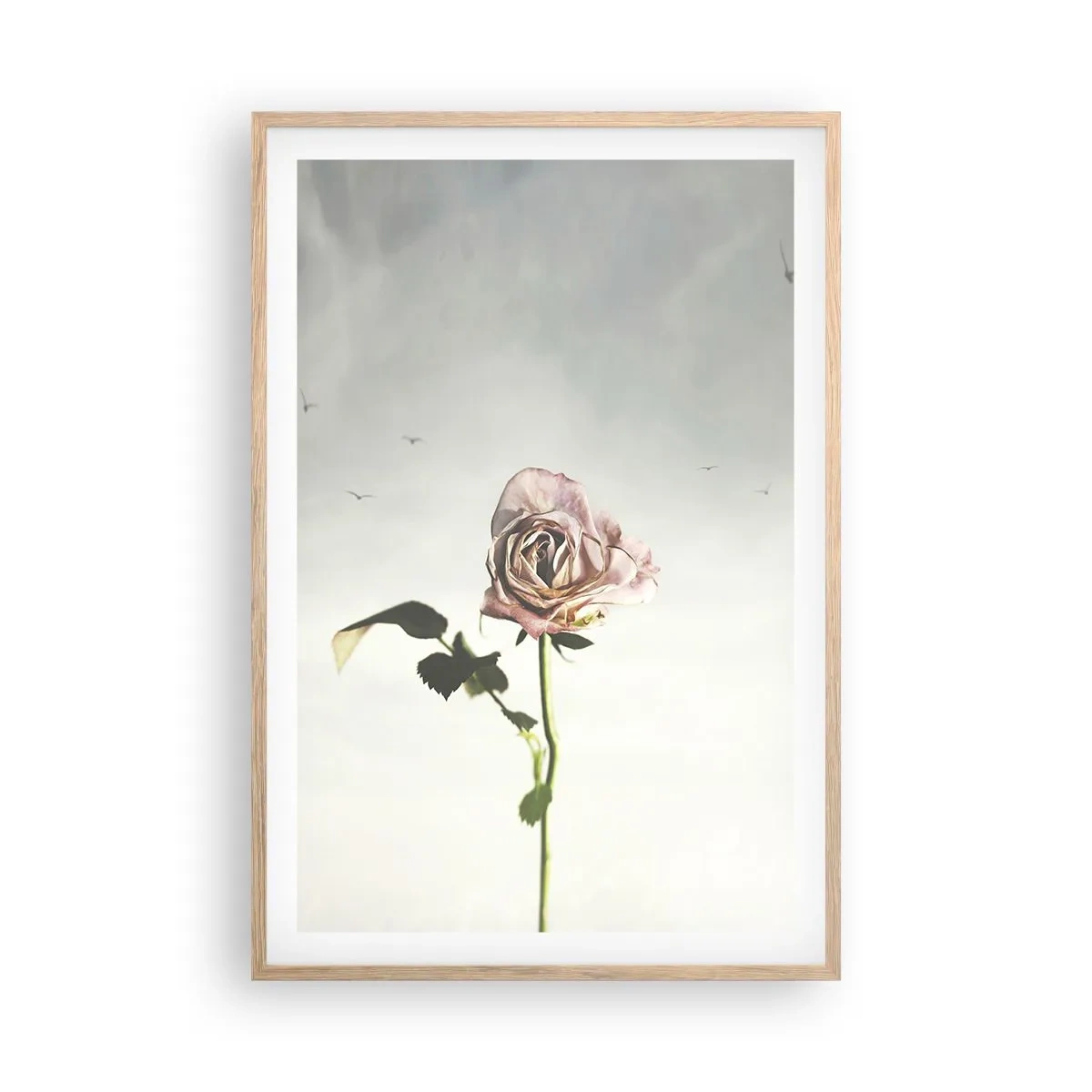 Poster in einem Rahmen aus heller Eiche - Begrüßung des Frühlings - 61x91 cm
