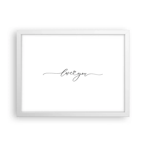 Poster in einem weißen Rahmen - Schwarz auf weiß - 40x30 cm