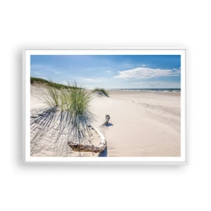Poster in einem weißen Rahmen - Der schönste Strand? Ostsee-Strand - 100x70 cm