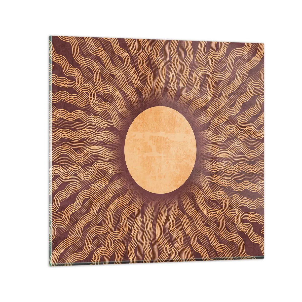 Glasbild - Bild auf glas - Sonnensymbol - 50x50 cm