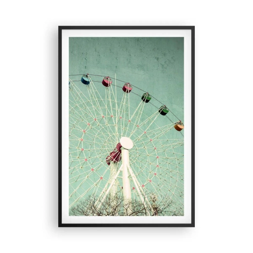 Poster in einem schwarzem Rahmen - Wir laden zum Spiel ein - 61x91 cm