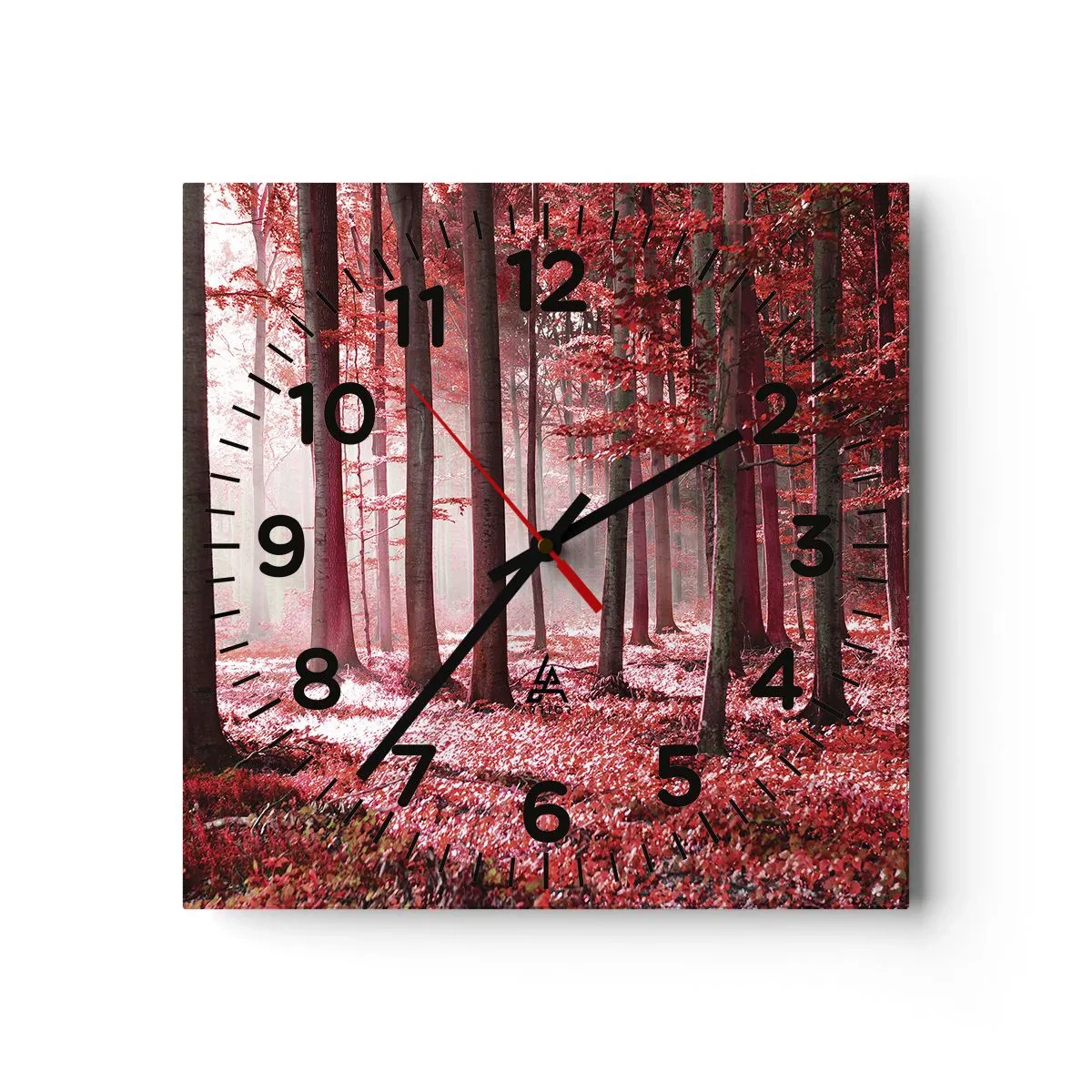 Wanduhr - Glasuhr - Rot ist genauso schön - 40x40 cm