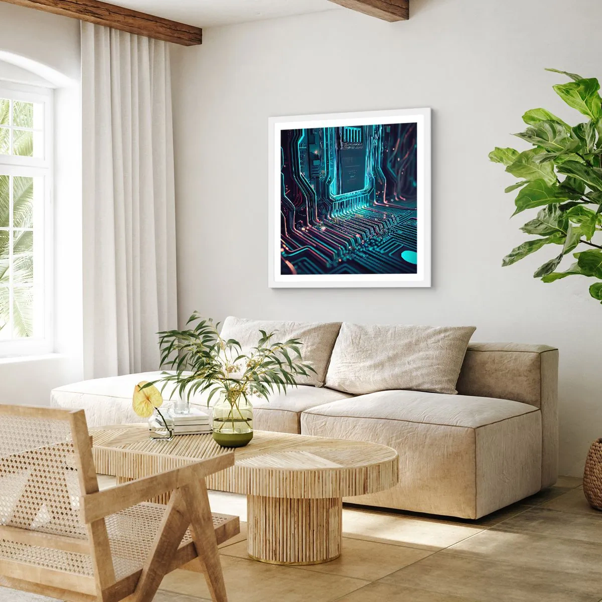 Poster in einem weißen Rahmen - Ich denke nur… - 50x50 cm