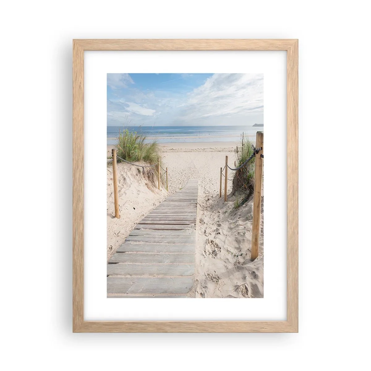 Poster in einem Rahmen aus heller Eiche - Bis zum Horizont - 30x40 cm