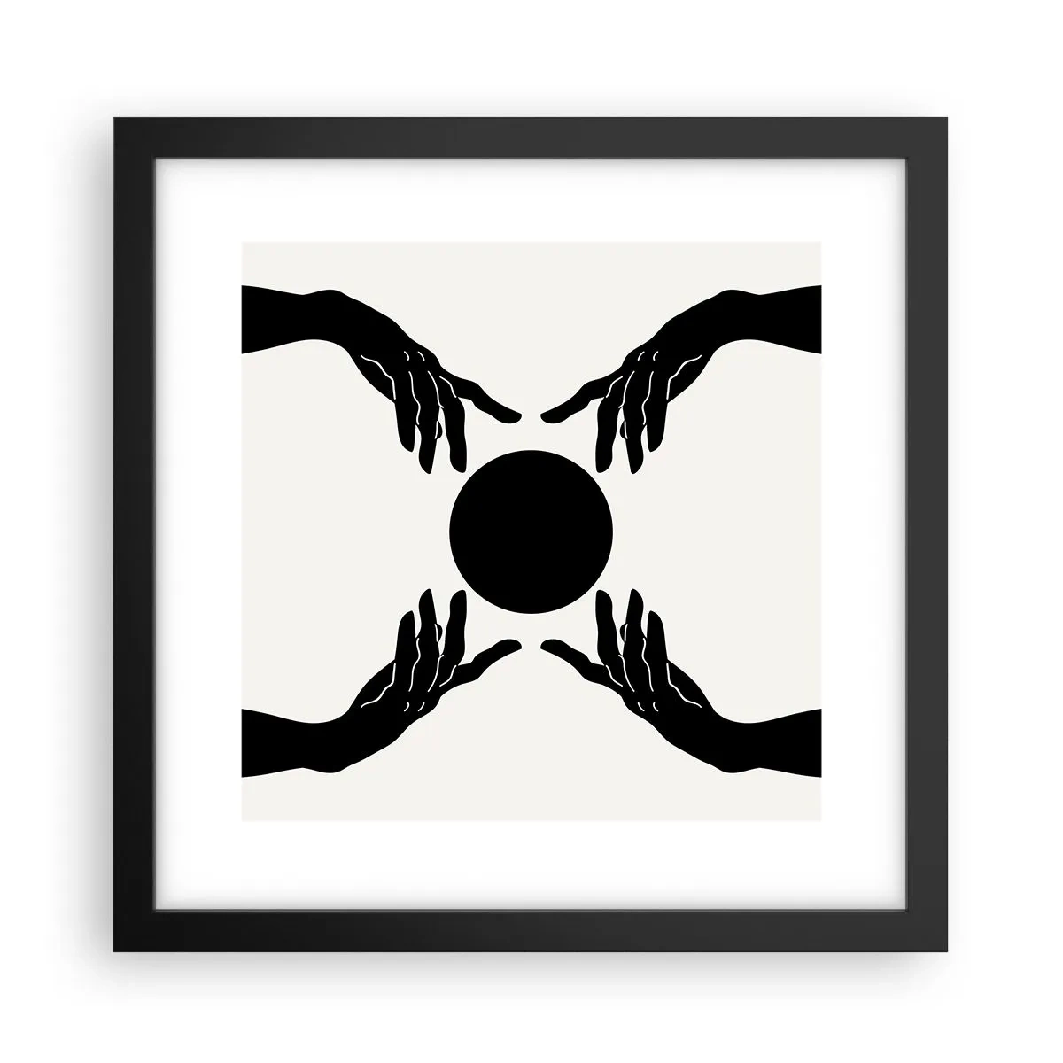 Poster in einem schwarzem Rahmen - Geheimes Zeichen - 30x30 cm