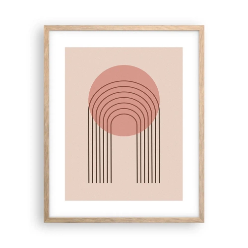 Poster in einem Rahmen aus heller Eiche - Unwiderstehliche Anziehungskraft - 40x50 cm