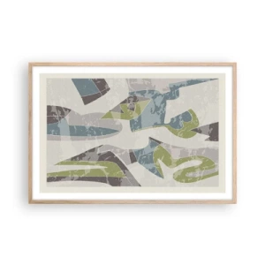 Poster in einem Rahmen aus heller Eiche - Komposition hinter dem Glas - 91x61 cm