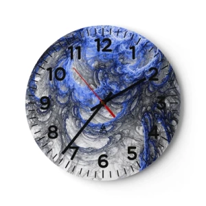Wanduhr - Glasuhr - Die Geburt einer Welle - 40x40 cm
