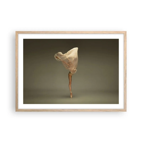 Poster in einem Rahmen aus heller Eiche - Es wird bald auffliegen - 70x50 cm