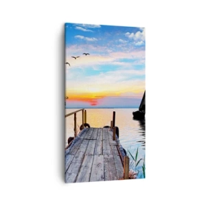 Bild auf Leinwand - Leinwandbild - Guten Abend - 45x80 cm