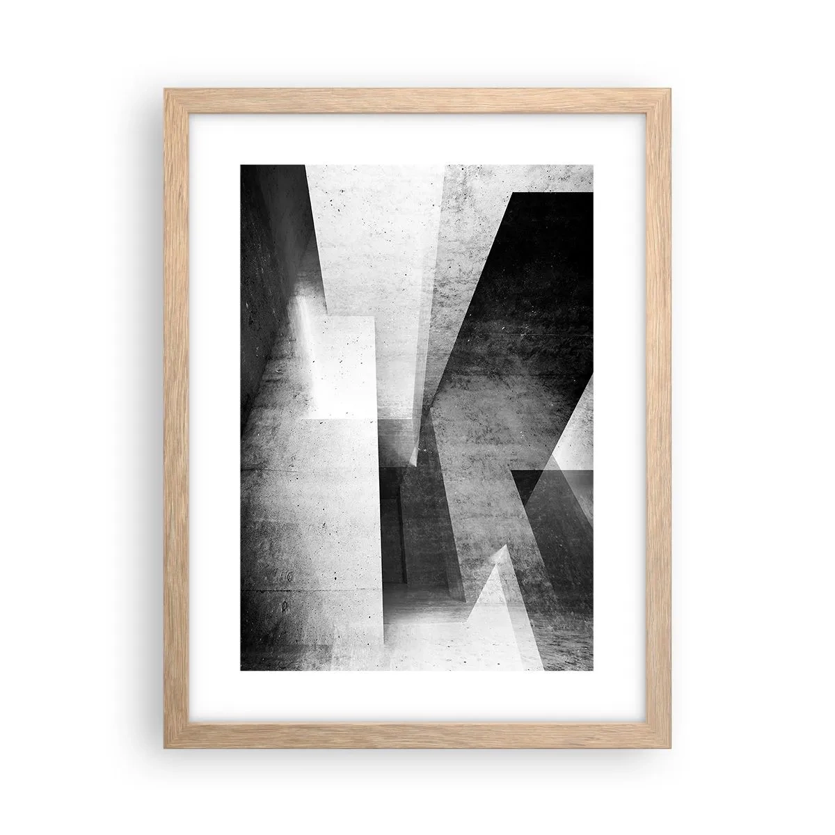 Poster in einem Rahmen aus heller Eiche - Die Raumstruktur - 30x40 cm