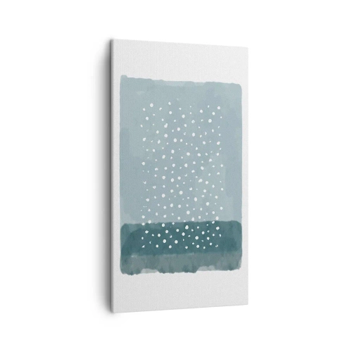 Bild auf Leinwand - Leinwandbild - Auf Blau gewachsen - 45x80 cm