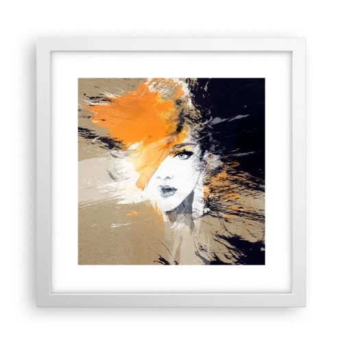 Poster in einem weißen Rahmen - Und es ist Licht - 30x30 cm