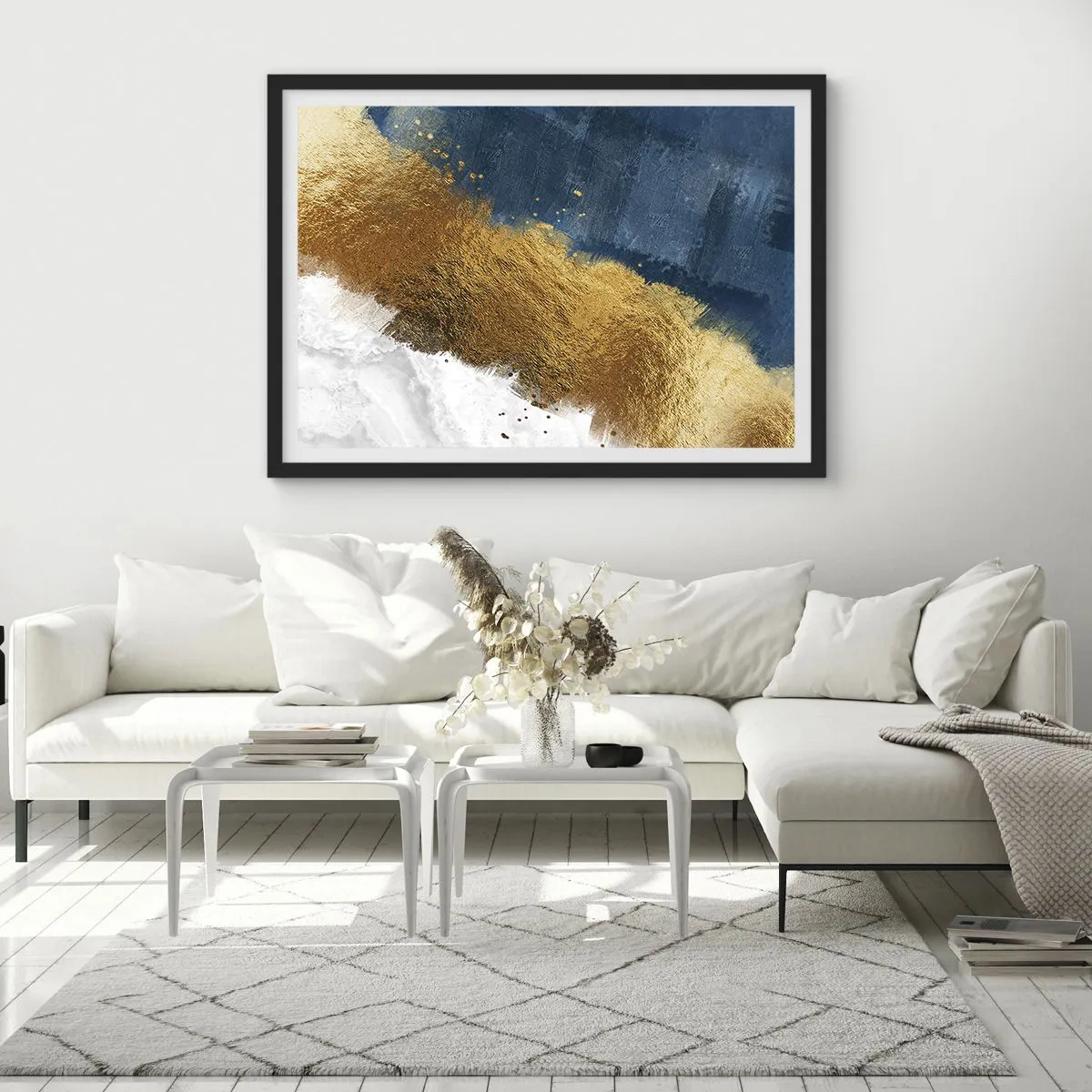 Poster in einem schwarzem Rahmen - Farben des Sommers - 40x30 cm