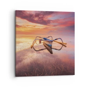 Bild auf Leinwand - Leinwandbild - Die Ruhe eines tropischen Abends - 70x70 cm