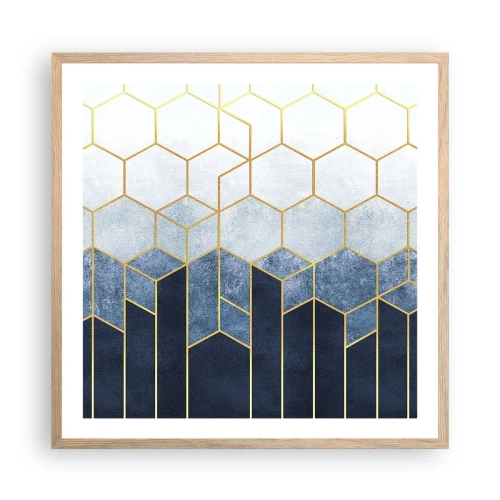 Poster in einem Rahmen aus heller Eiche - Komposition im synkopischen Rhythmus - 60x60 cm