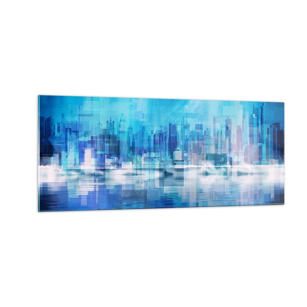 Glasbild - Bild auf glas - In Blau ertrunken - 100x40 cm