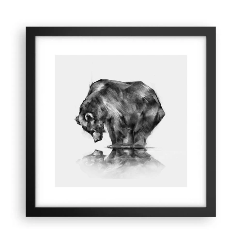 Poster in einem schwarzem Rahmen - Schön, jemanden in der Nähe zu sehen - 30x30 cm