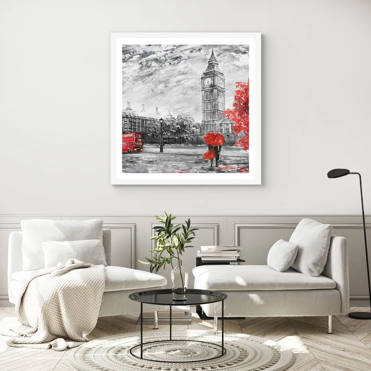 Poster in einem weißen Rahmen - Ein aufregender Tag - 50x50 cm